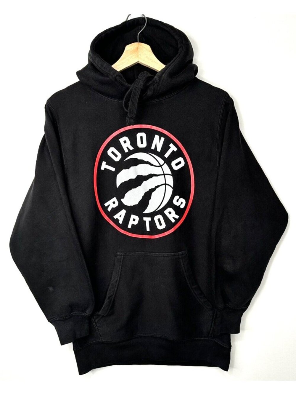 NBA Toronto Raptors Hoodie Mens Small Black Pullover Logo Basketball Sweatshirt